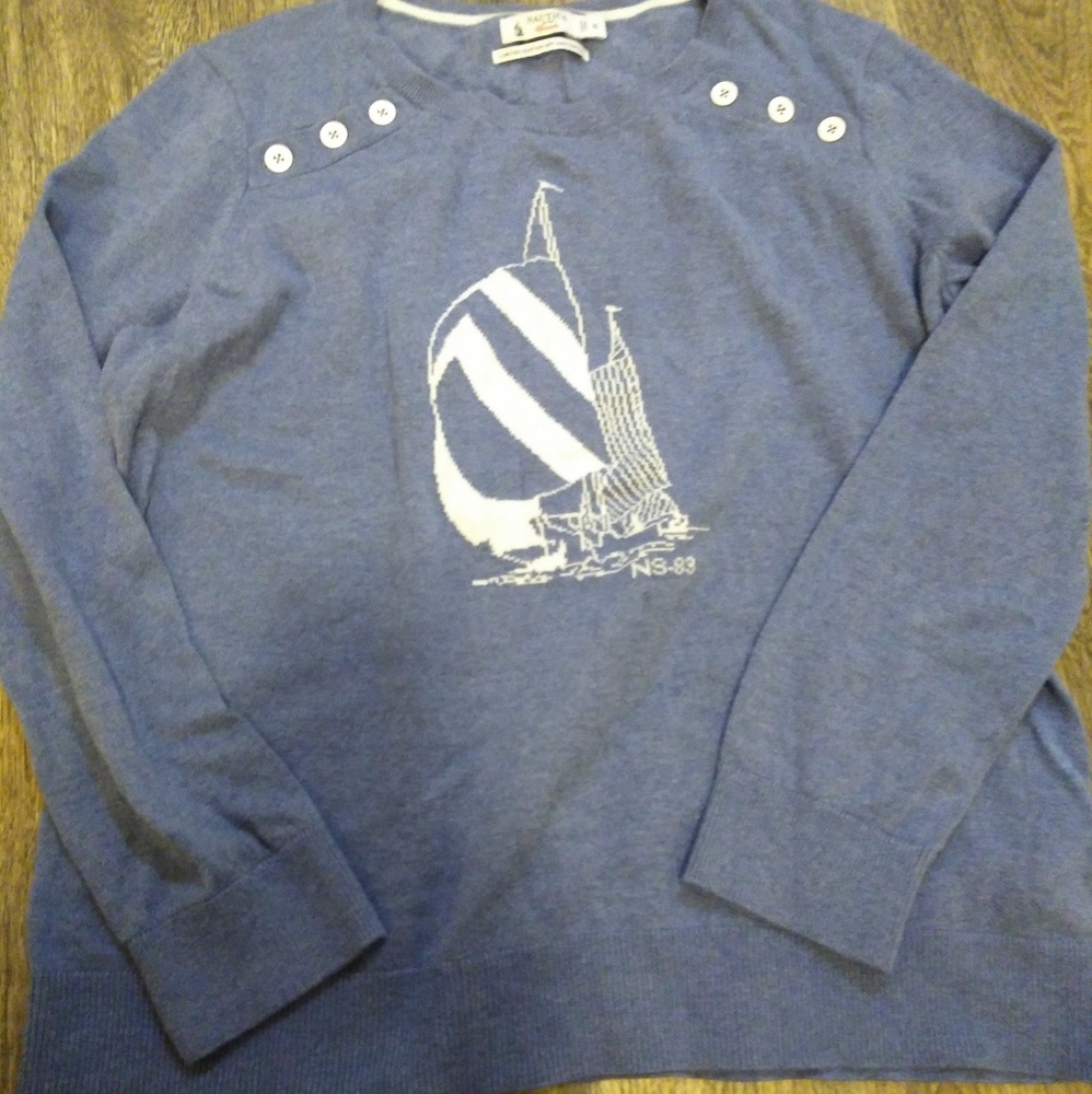 Nautica Sailboat XL Blue Sweater 35th anniversary